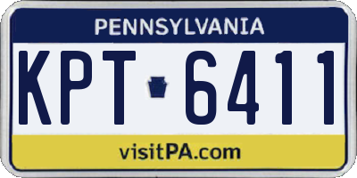 PA license plate KPT6411