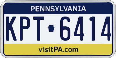 PA license plate KPT6414