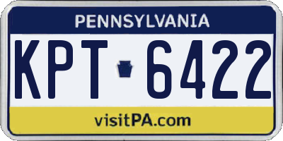 PA license plate KPT6422