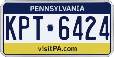 PA license plate KPT6424