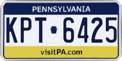 PA license plate KPT6425