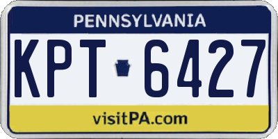 PA license plate KPT6427