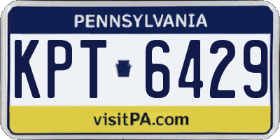 PA license plate KPT6429