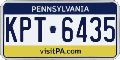 PA license plate KPT6435