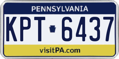 PA license plate KPT6437