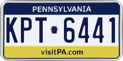 PA license plate KPT6441