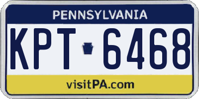 PA license plate KPT6468