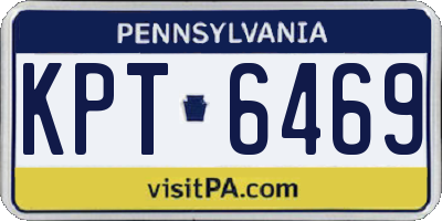 PA license plate KPT6469