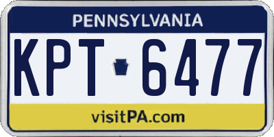 PA license plate KPT6477