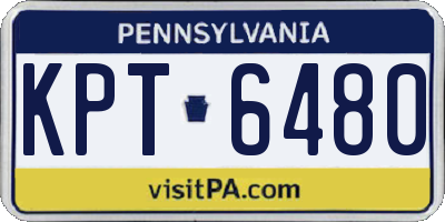 PA license plate KPT6480