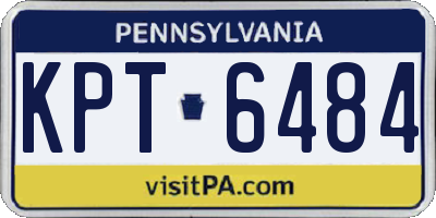 PA license plate KPT6484