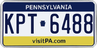 PA license plate KPT6488