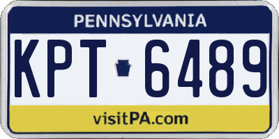 PA license plate KPT6489