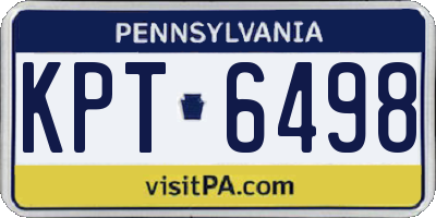PA license plate KPT6498