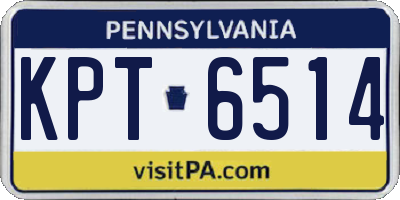PA license plate KPT6514