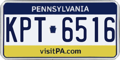 PA license plate KPT6516