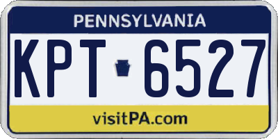 PA license plate KPT6527