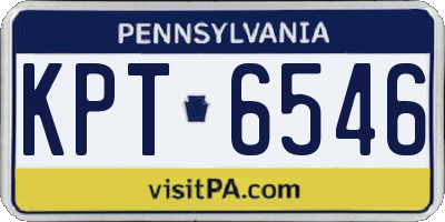 PA license plate KPT6546