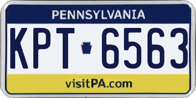 PA license plate KPT6563