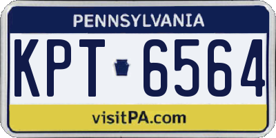 PA license plate KPT6564
