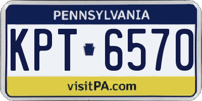 PA license plate KPT6570