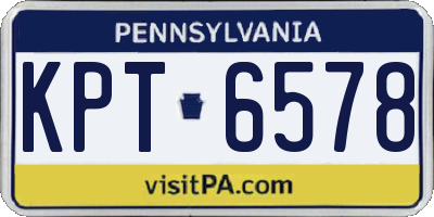 PA license plate KPT6578