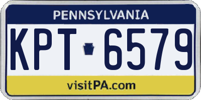 PA license plate KPT6579