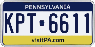 PA license plate KPT6611