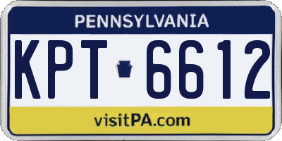 PA license plate KPT6612