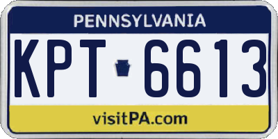 PA license plate KPT6613