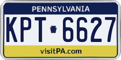 PA license plate KPT6627