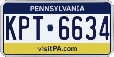 PA license plate KPT6634