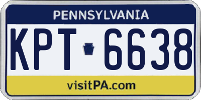 PA license plate KPT6638