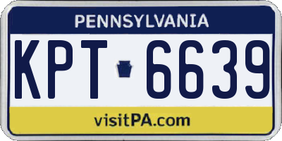 PA license plate KPT6639