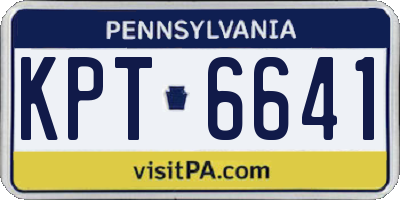 PA license plate KPT6641