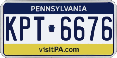 PA license plate KPT6676