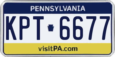 PA license plate KPT6677