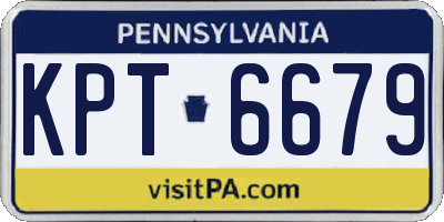 PA license plate KPT6679