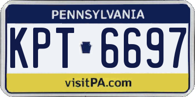 PA license plate KPT6697