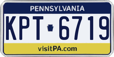 PA license plate KPT6719