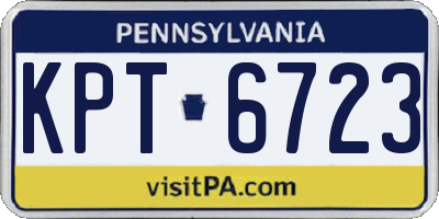 PA license plate KPT6723