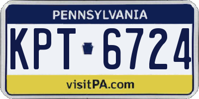 PA license plate KPT6724