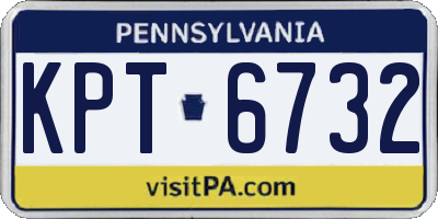 PA license plate KPT6732