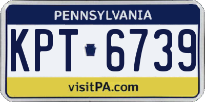 PA license plate KPT6739
