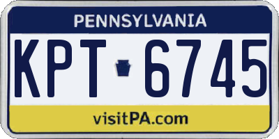 PA license plate KPT6745
