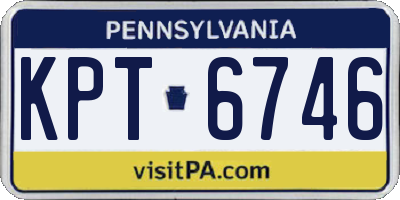 PA license plate KPT6746