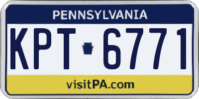 PA license plate KPT6771