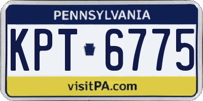 PA license plate KPT6775