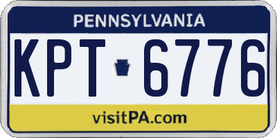PA license plate KPT6776