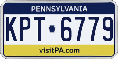 PA license plate KPT6779